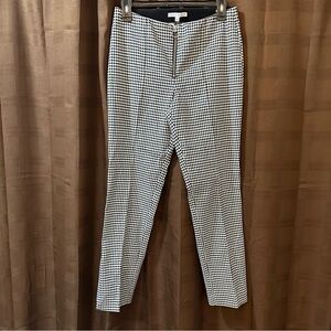 DONNA Degnan Black White Check Pants with‎ Zipper Front size 4